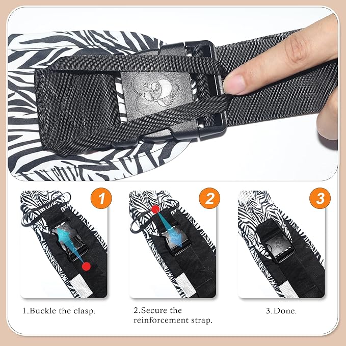 Baby Carrier Newborn to Toddler-Adjustable Baby Sling Carrier,Toddler Carrier for 25-60lbs,Comfortable Baby Sling for Hands-Free Carrying (Black & White Zebra Print)-CubbioJoy