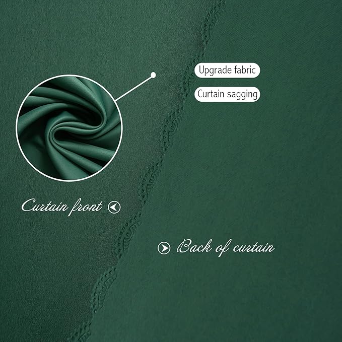 Blackout Curtains for Bedroom Stick On Curtains Window Shades Pull Down Blackout Window Cover No Drillng Self Adhesive Curtains No Rod Small Curtain, 59" W X 59" L, Dark Green, 1 Panel-CubbioJoy