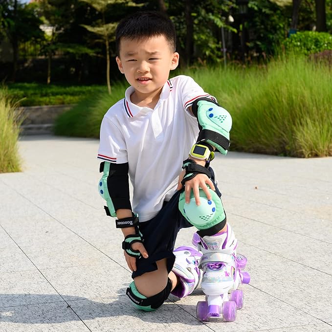 BOSONER Kids/Youth Knee Pad Elbow Pads for Roller Skates Cycling BMX Bike Skateboard Inline Rollerblading, Skating Skatings Scooter Riding Sports-CubbioJoy