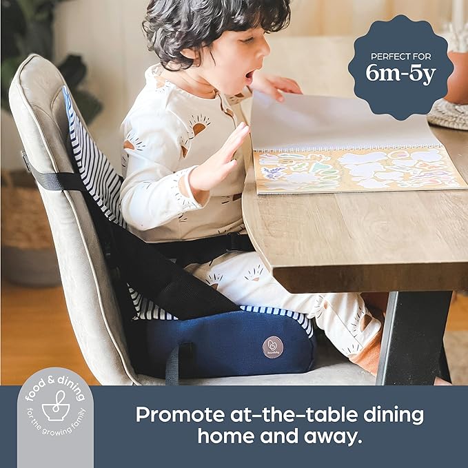 Dreambaby Grab ‘N Go Travel Booster Seat – Portable Toddler High Chair for Dining (6M-5Y) with Storage & Shoulder Strap-CubbioJoy