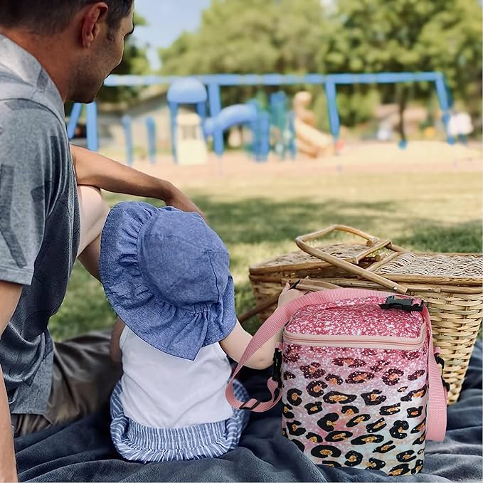 Breastmilk Cooler Bag with Ice Pack Fits 4 Bottles Up to 9 Ounce - Insulated Baby Bottle Cooler on The Go with Strap for Nursing Mom, Daycare or Travel-CubbioJoy