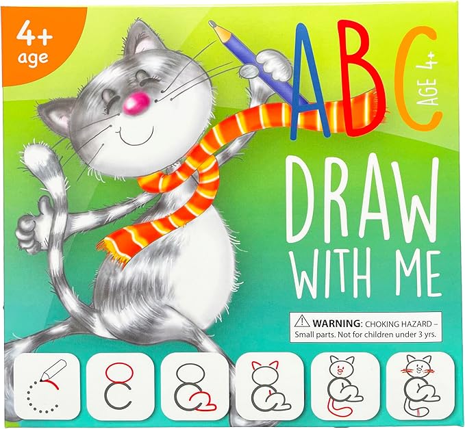 Drawing with Alphabet Learning Letters Tracing ABC Handwriting Toys Set Educational Game Birthday Gift for Preschool Activities Girl Boy 3-6 Years Old Kids-CubbioJoy