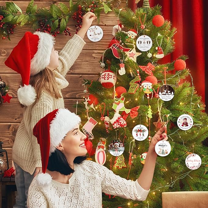 Baby's First Christmas Ornament 2025, Personalized Photo Ornaments for Christmas Tree, Custom Name Keepsake Ornament for Newborn, New Baby Gift, Xmas Tree Decoration-CubbioJoy
