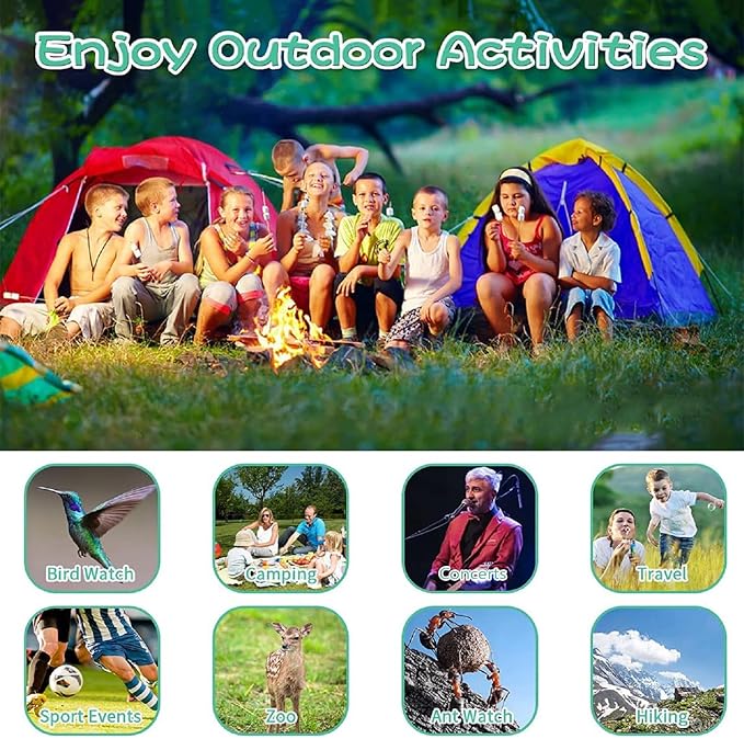 Binoculars for Kids,Compact Kids Binoculars 8x21 High-Resolution for Bird Watching, Camping, Exploration, Hiking, Hunting, Sports Events and Safari Park Gifts for 3-12 Year Boys Girls-CubbioJoy