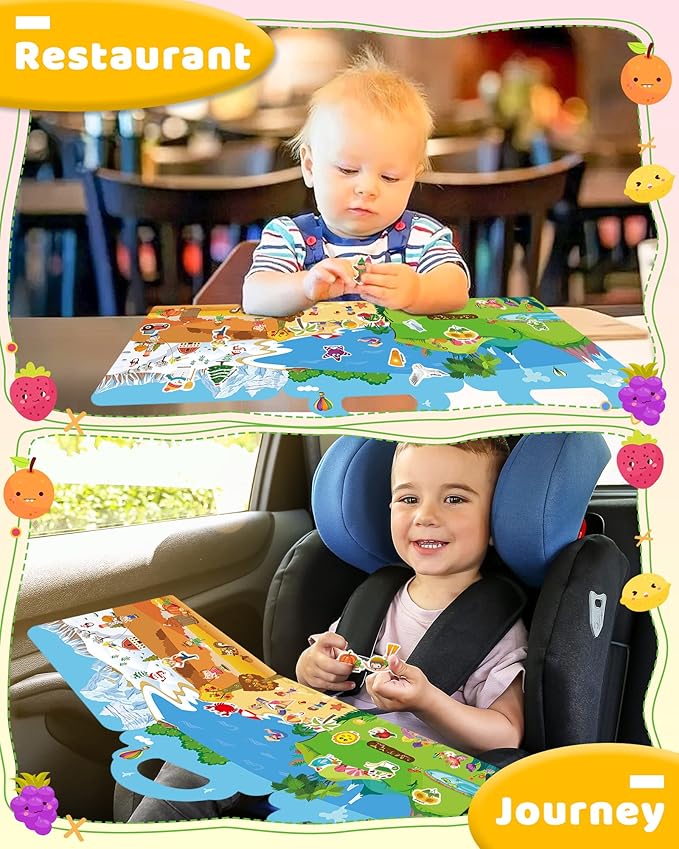 Benresive Reusable Sticker Book for Toddlers 2-4 Years, Fun Travel Stickers for Kids, Waterproof Sticker Books for Toddlers 1-3, Crafts Activities for Todddlers 1-3 2-4 3-5 - Season-CubbioJoy