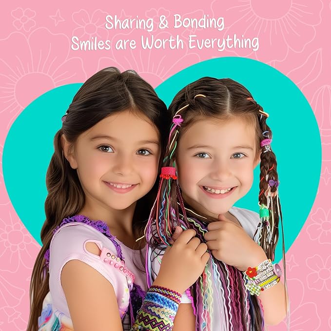 Bracelet Making Kit for Girls - Friendship Bracelet Kit - Christmas Gifts for Ages 6 7 8 9 10 11 12 Year Old Girl Birthday Gifts, Arts and Crafts for Kids Ages 8-12 Teen String Bracelets Maker Pink-CubbioJoy