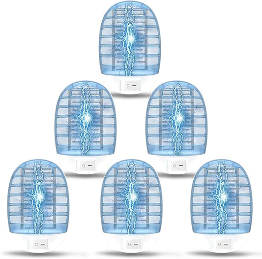 Indoor Bug Zappers, Fly Traps for Indoors, Insect Traps for Home Mosquito Killer for Kids & Pets, Home, Kitchen, Bedroom, Baby Room, Office (6 Packs)-CubbioJoy