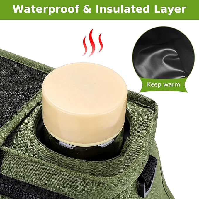 Accmor Universal Stroller Organizer with Insulated Cup Holder Detachable Phone Bag and Shoulder Strap,Stroller Bag Caddy Organizer Fits for Uppababy, Baby Jogger, Britax Strollers-CubbioJoy