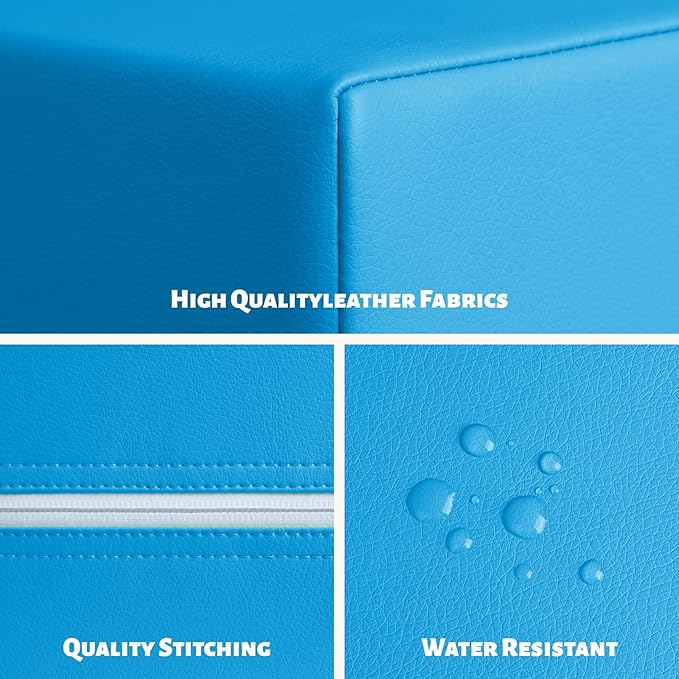 6-Piece Soft PU Leather Toddlers Climbing Toys, Indoor Climb and Crawl Activity Play Set, Foam Play Gym Climbing Structures for Toddlers 3, Baby Foam Blocks for Toddler-CubbioJoy