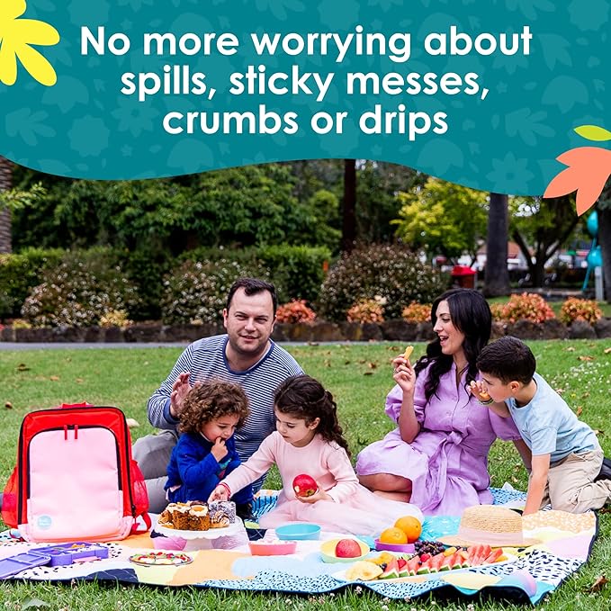 Jumbo Picnic Rug, Large Picnic Mat, 6'7" x 6'7", Outdoor Waterproof Picnic Blanket Beach Mat, Foldable & Waterproof, Picnic Blankets Ideal for Beach & Park, Outdoor Blanket, Happy Now-CubbioJoy