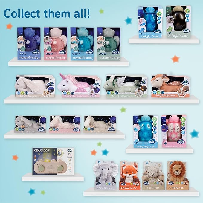 Cloud B Dream Buddies Benny The Bunny - The Soothing Mini Baby Night Light Kids Love | Star Projector Sleep Aid with Gentle Lights and Auto Shut Off | Newborn Essentials Baby Toys-CubbioJoy