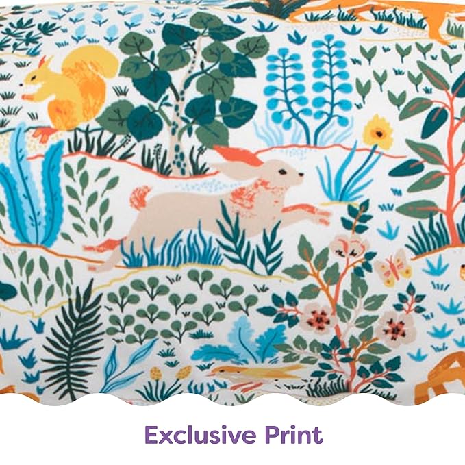 Boppy Nursing Pillow - Ergonomic Bottle & Breastfeeding Pillow with High, Firm, Large Area, Water-Repellent Cushion with Washable Cover; Baby Safety Alliance Verified - Colorful Forest Animals-CubbioJoy