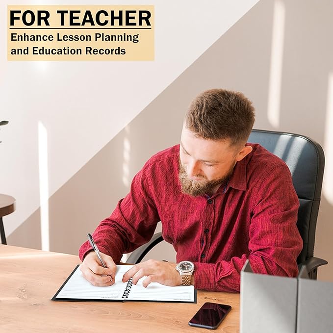 Undated Monthly and Weekly Planner - 12 Month Calendar Planner Notebook with Week Days - Hardcover Undated Planners Blank Agenda Book - A5 Black-CubbioJoy