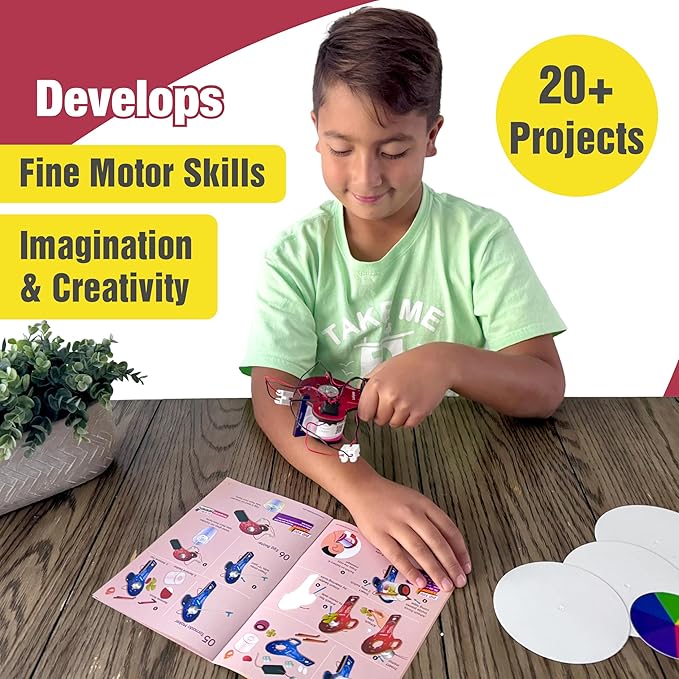 Butterfly EduFields STEM Kit for Kids Ages 6-12 | Build 20+ Motor Machines & DIY Engineering Projects | Science Gift for Boys & Girls | Robotics & Learning Toy-CubbioJoy