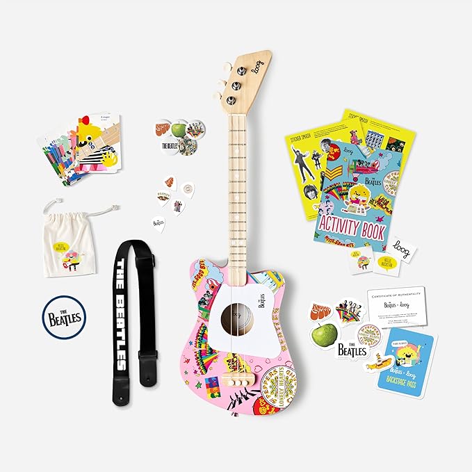 Beatles + Loog Mini Acoustic Guitar for Kids Toddler Children Ages 3+-CubbioJoy