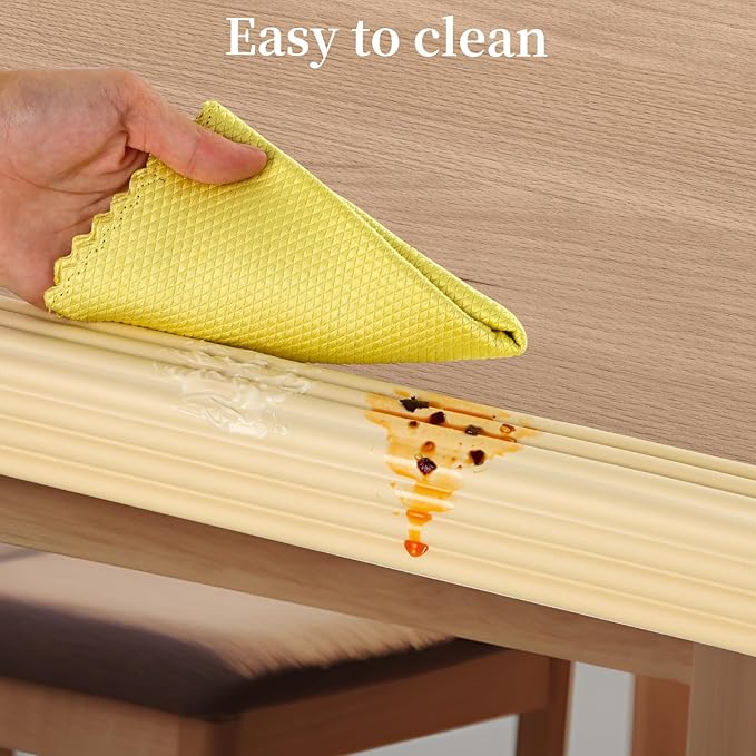 Corner Protector for Baby, Widen Edge Protector with Adhesive Backing, Baby Proofing Edge Corner Protectors Self Adhesive Furniture Corner Guard Bumper for Table, Desk, Fireplace (White, 16.4ft)-CubbioJoy