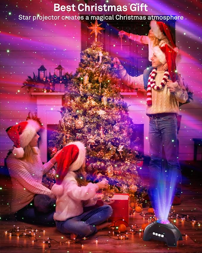 Aurora Projector - AIRIVO Star Projector for Kids Adults, Night Light Projector Bluetooth Speaker White Noise, Galaxy Projector Northern Lights for Bedroom Decor, Party, Ceiling-CubbioJoy