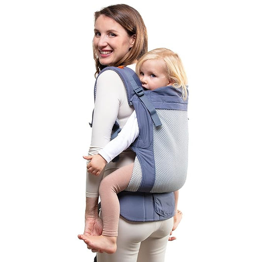 Beco Toddler Carrier - Breathable 3D Mesh Front-Carry & Backpack Style Carrier with Tall Supportive Back and Ergonomic Extra-Wide Seat for Children from 18months (20-60 lbs) - Cool Dark Grey-CubbioJoy