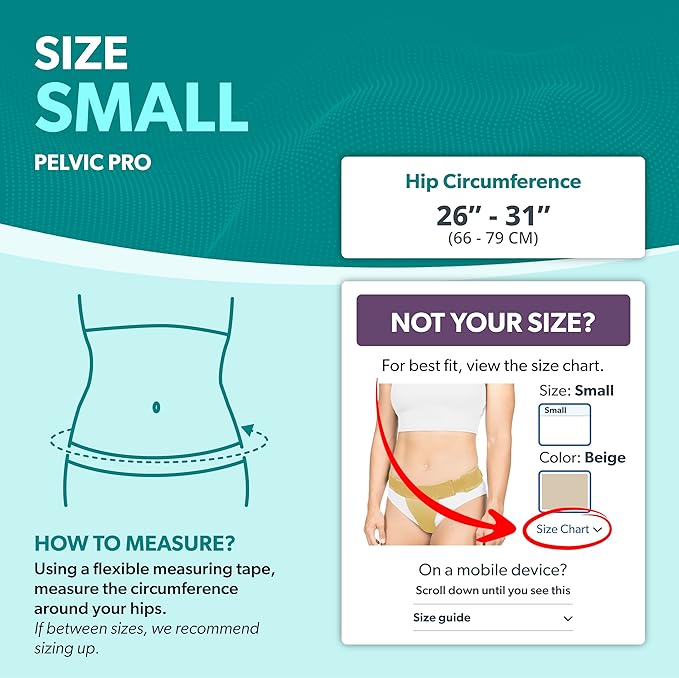 BraceAbility Pelvic Pro - Patented Prolapsed Uterus Support Belt - Women's Brace for Treating Dropped Bladder, Uterine Prolapse, Vulvar Varicosities, Postpartum and Symphysis Pubis Dysfunction (S)-CubbioJoy