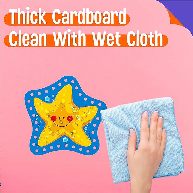 9 Pieces Kids Lacing Cards, Double Sided Sewing Cards in 9 Marine Animal Cards with 9 Colorful Laces, Imagination Development Lacing Toys Games for Children Educational and Learning Activity-CubbioJoy