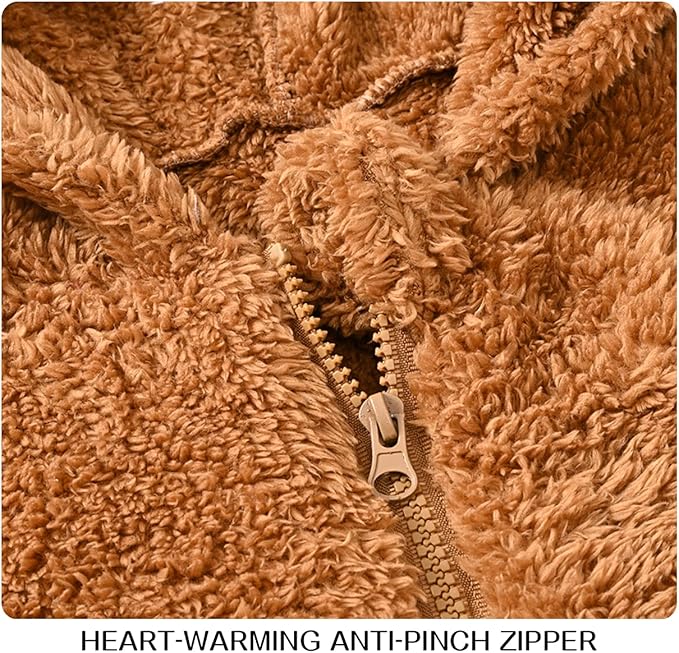 Baby Fleece Jumpsuits Infant Bear Ear Snowsuit Newborn Hooded Romper Warm Coat-CubbioJoy