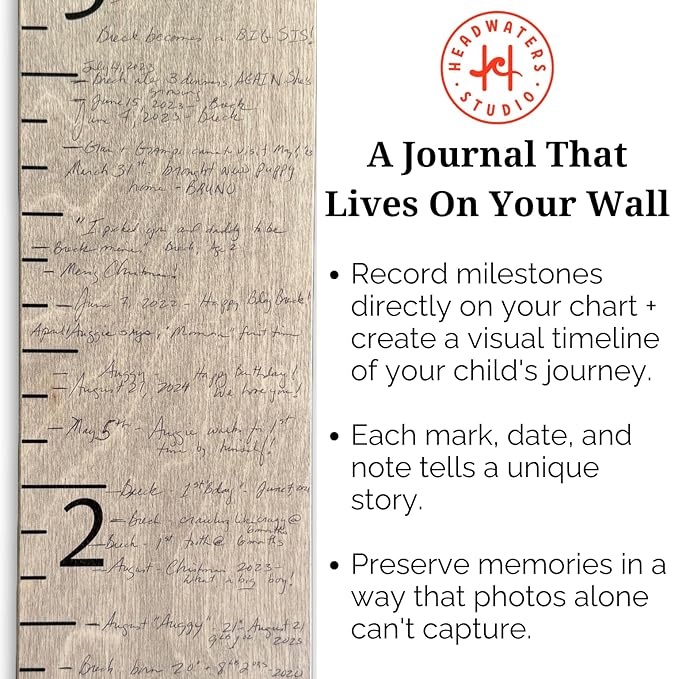 Boho Growth Chart for Wall - Wooden Growth Chart for Kids, Height Chart for Wall, Kids Height Wall Chart, Kids Sizing Chart, Wall Height Chart for Kids - Love Beyond Measure, White-CubbioJoy