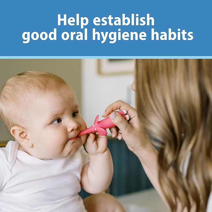 Dr. Brown's Infant-to-Toddler Toothbrush Set, 1.4 Ounce, Pink-CubbioJoy