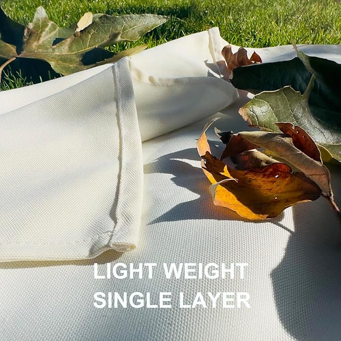 4’9” x 6’3” White Lightweight Water-Resistant Canvas Mat – Picnic, Outdoor, Beach, Park, Camping, Toy Mat-CubbioJoy