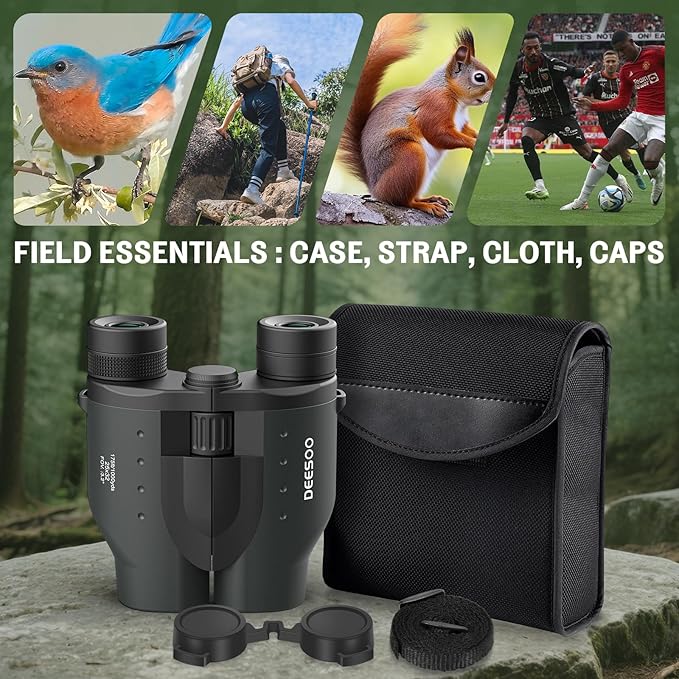25x32 Binoculars for Adults Kids Compact - DEESOO High Powered Bird Watching Binoculars Lightweight with Small Size for Hunting Traveling Sports Hiking-CubbioJoy