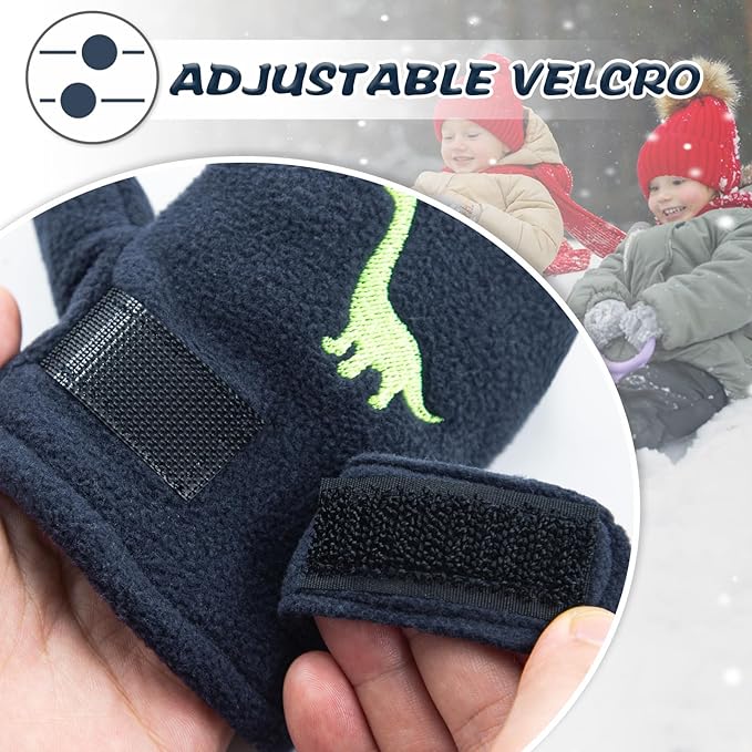 BAVST Baby Toddler Winter Mittens Girls Warm Fleece Lined Gloves Kids Sherpa Lined Mittens for Boys-CubbioJoy