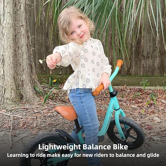 JOYSTAR 10"/12" Toddler Balance Bike for Girls & Boys, Ages 18 Months to 5 Years, Kids Push Bike with Footrest & Adjustable Seat Height, First Birthday Gifts for 2-5 Boys Girls-CubbioJoy