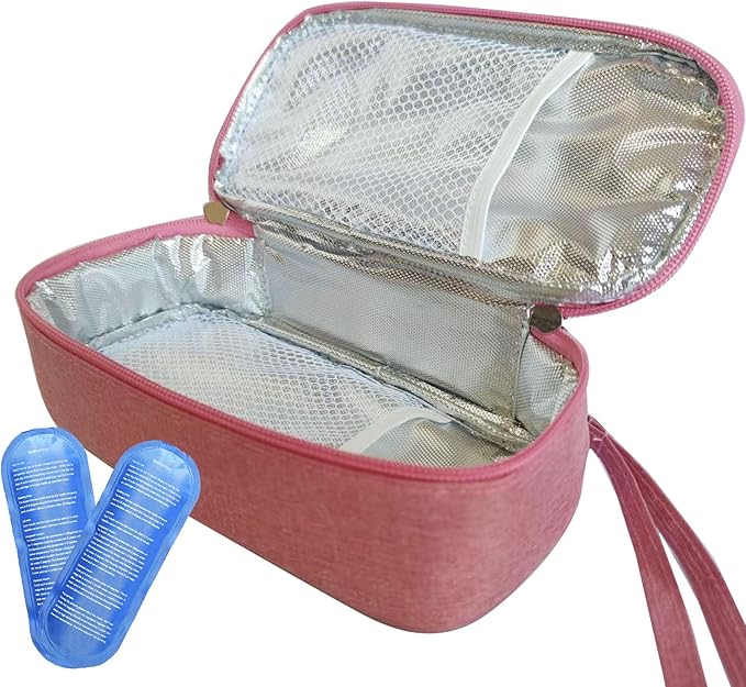 Insulated Breastmilk Cooler Bag with 2 Ice Packs - Breastmilk Cooler Organizer Bag for Daycare, Breastfeeding Mom Travel Outdoor-CubbioJoy