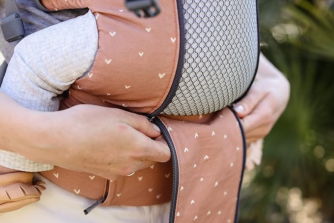 Beco Baby Carrier 8 Hybrid Newborn to Toddler (7-45lbs) - All in 1 Mesh Backpack, Front and Hip Carrier with Adjustable Seat - Cooling Ergonomic Carrier (Rose Love)-CubbioJoy