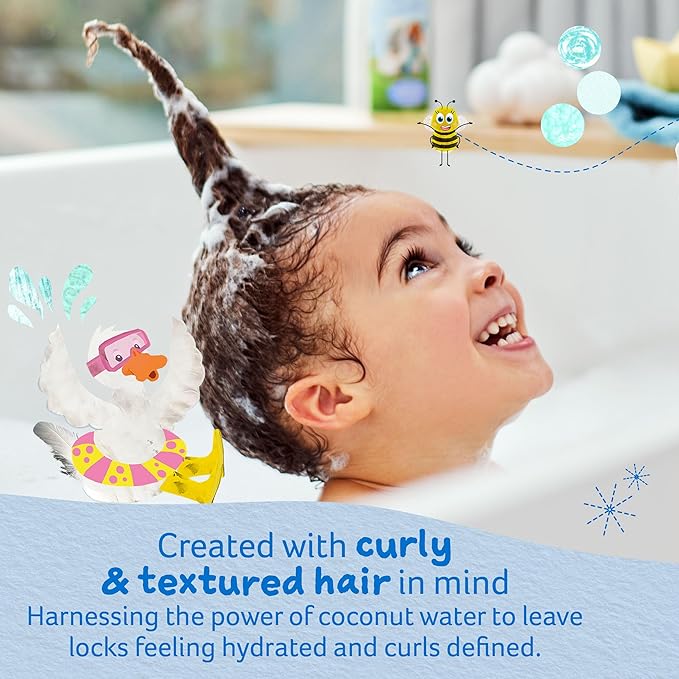 Childs Farm, Coco-Nourish Shampoo contains natural corn and coconut cleansers to gently clean and nourish hair leaving curls defined, 8.4 Fl Oz-CubbioJoy