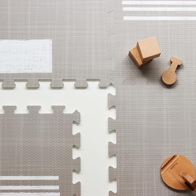 Baby Play Mats for Floor - Nira (6x6ft) - Premium EVA Foam Play Mat for Babies & Toddlers - Perfect for Tummy Time, Crawling, Playroom - Stylish & Comfortable Kids Play Mat-CubbioJoy