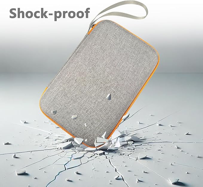 Case Compatible with Giiker Super Slide Brain Games, Protective Storage Bag Holder for Giiker Brain Teaser Puzzles Games Toys (Only Case) (Orange-Grey)-CubbioJoy