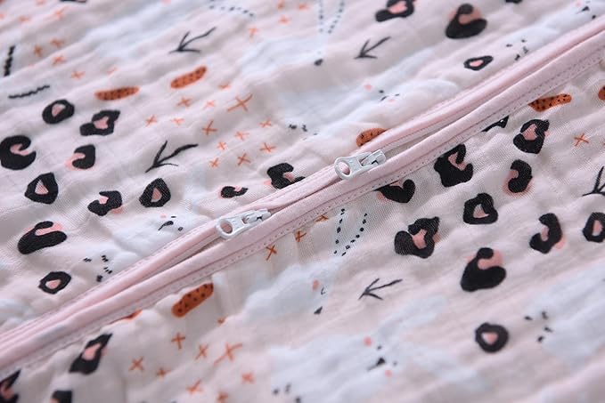 Baby Sleep Sack 0-6 Months Wearable Blanket for Babies 100% Organic Cotton 2-Way Zipper YKK 0.5 TOG Toddler Sleeping Sacks Bunny-CubbioJoy