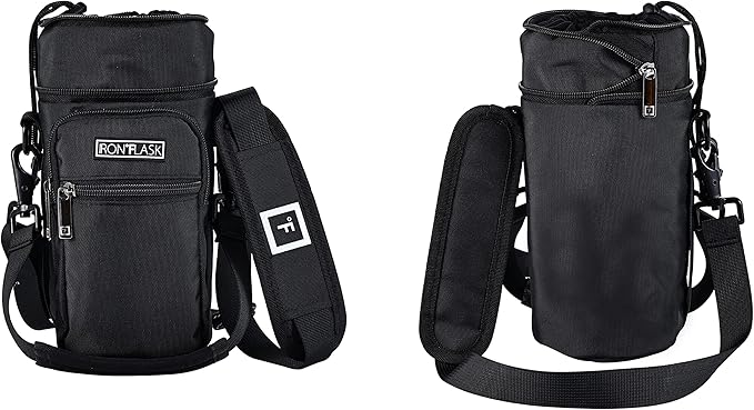 IRON °FLASK Carrier, Holder, Sleeve - Fits Insulated Stainless Steel Sports Water Bottle, Adjustable Shoulder Strap, Holder Bag Case Pouch Cover-CubbioJoy
