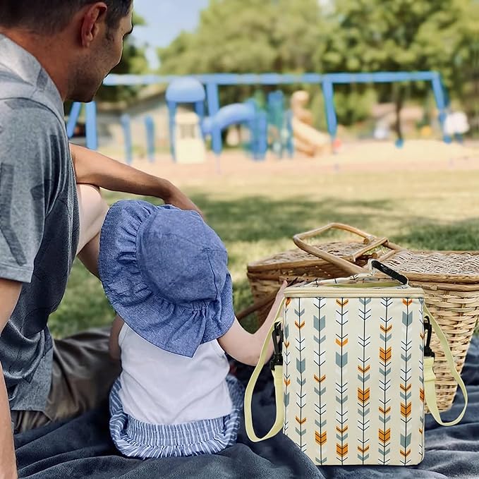 Breastmilk Cooler Bag with Ice Pack Fits 4 Baby Bottles Up to 9 Ounce Insulated Baby Bottle Bag Breast Milk Cooler on The Go with Strap Baby Bottle Cooler Bag for Nursing Mom Daycare or Travel-CubbioJoy