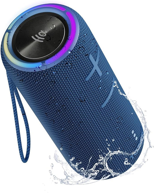 IPX7 Waterproof Bluetooth Speaker - 30W HD Sound, 8H Playtime, TWS Pairing, BT5.3, Portable for Pool/Beach/Shower, Blue Gift-CubbioJoy