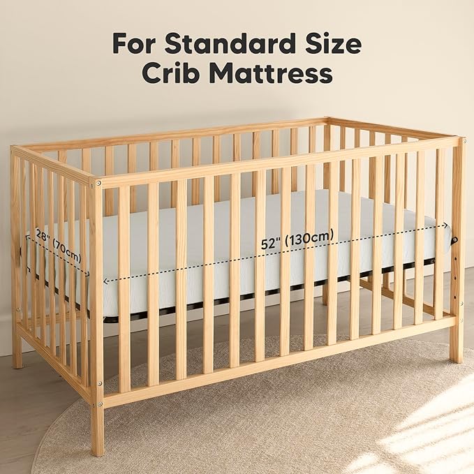 KeaBabies 2-Pack Muslin Crib Sheets for Boys, Girls - 100% Organic Cotton Fitted Baby Crib Mattress Sheet, Soft Breathable Standard Toddler Bed Cover Bedding Set, Neutral, Durable 52x28 (Greige)-CubbioJoy