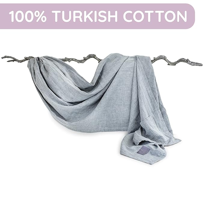 Baby Sling Carrier – Breathable 100% Cotton Wrap for Infant Support, Ring Sling Baby Carrier – Adjustable Muslin Fabric, Baby Carrier Newborn to Toddler – Soft Chest Hold for Travel Dark Grey-CubbioJoy