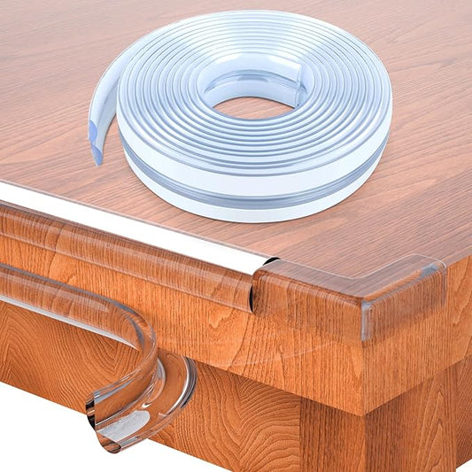 Corner Protectors, Clear Corner Protector Baby Proofing, Soft Edge Protectors,32.8ft(10M) Corner Guards Furniture Corner&Edge Safety Bumpers with Upgraded Strong Adhesive for Furniture&Sharp Corners-CubbioJoy