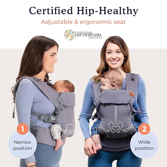 Beco Baby Gemini Newborn to Toddler Carrier - Front, Back and Hip Seat, Backpack & Front With Adjustable Seat, Ergonomic Holder 7-35lbs (Pink Linen)-CubbioJoy
