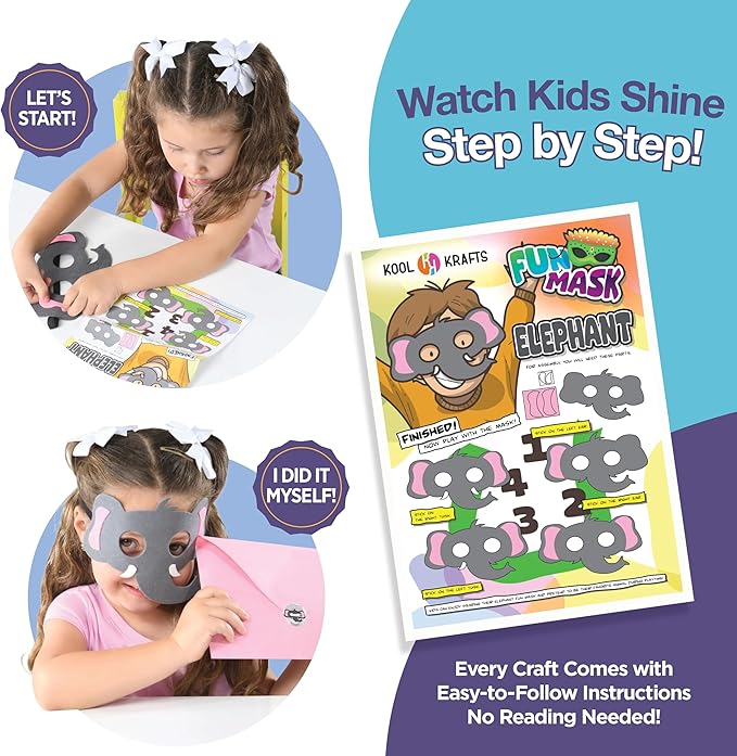 20 Arts & Crafts Kit for Kids, All-Inclusive, No Mess Craft Kits & Supplies for Boys & Girls – DIY Creative Activity, Easy Step-by-Step Guide, Individually Packaged Crafts, Christmas Gift, Travel Gift-CubbioJoy