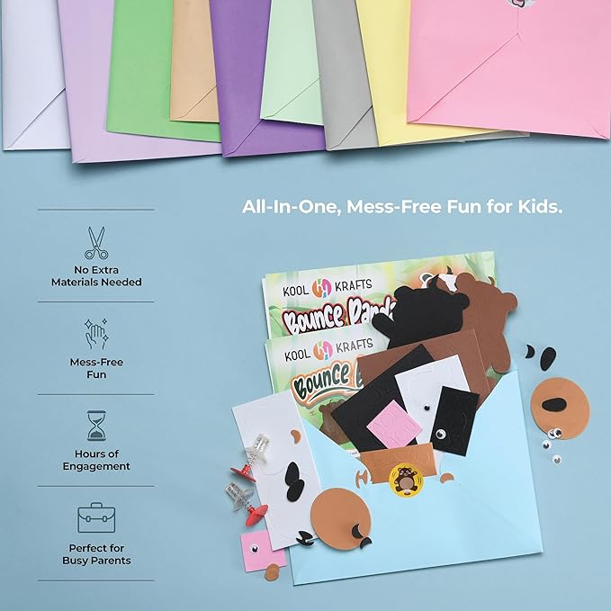 20 Arts & Crafts Kit for Kids, All-Inclusive, No Mess Craft Kits & Supplies for Boys & Girls – DIY Creative Activity, Easy Step-by-Step Guide, Individually Packaged Crafts, Christmas Gift, Travel Gift-CubbioJoy