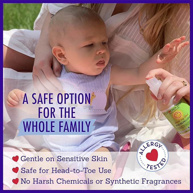 California Baby Natural Bug Spray | DEET Free Mosquito Repellent | Baby + Kids Bug Spray | Citronella Spray | Great Smell | 192 mL / 6.5 oz.-CubbioJoy