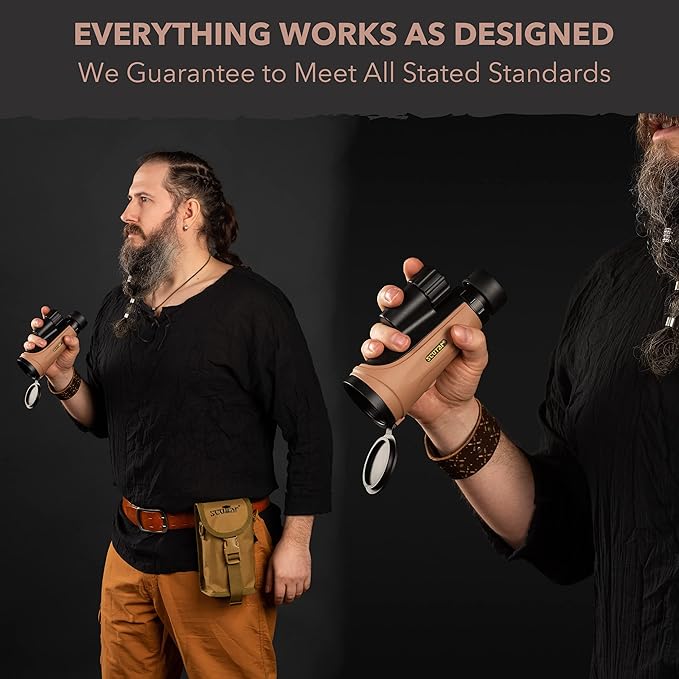 12x50 Monocular Telescope - FMC Fogproof, IP67 Waterproof Hand Held Telescope - BAK4 Phase and Dielectric Coated Prism - Adventure Accessories Set: Bag, Smartphone Adapter, Mini Tripod-CubbioJoy