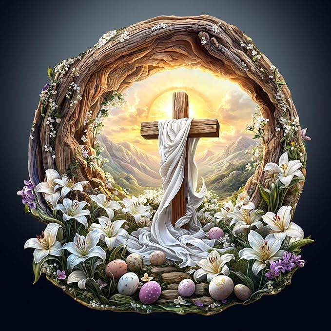 KAAYEE Wooden Puzzles for Adults, 3D Vision Effect Holy Light Cross Wooden Jigsaw Puzzle Unique Shape Wood Puzzle Adult, 3D Effect Flat Puzzle Birthday Family Game (S-8.5 * 8.4 in-100pcs)-CubbioJoy