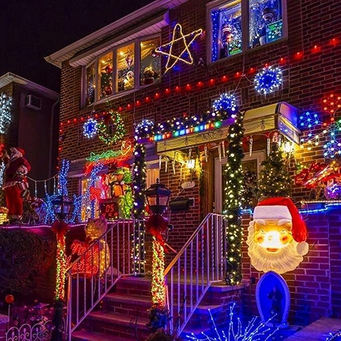 Dazzle Bright Color Changing Christmas Lights, 33ft 100 LED RGB String Lights with Remote & Timer, USB Powered Fairy Lights for Indoor Outdoor Xmas Tree Party Wedding Halloween Decorations-CubbioJoy